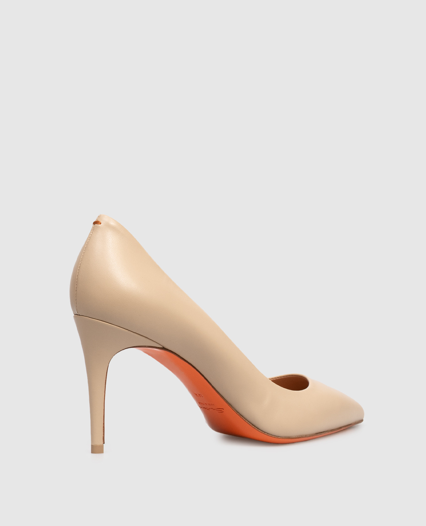 

Beige leather shoes Santoni