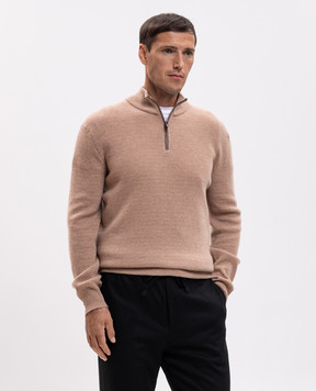 Canali Beige wool and cashmere sweater MK02547C1216
