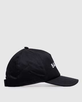 Balmain Children's black cap with contrasting logo BX0P17Z1053
