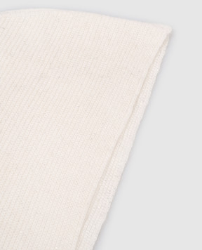 Peserico White alpaca wool hooded scarf E36215F079217D