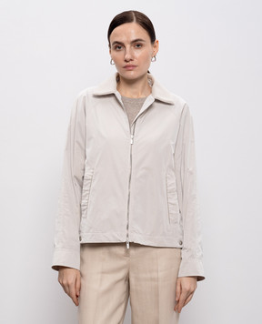 Peserico Gray jacket with monil chain A251326953B