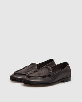 Bottega Veneta Dark brown Intrecciato leather loafers 876126VBSDO