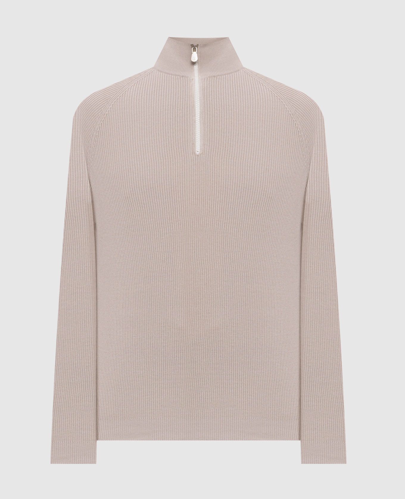 

Beige jumper with zipper Brunello Cucinelli