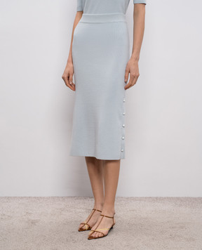 Jil Sander Blue wool midi skirt J02MA0366J14830