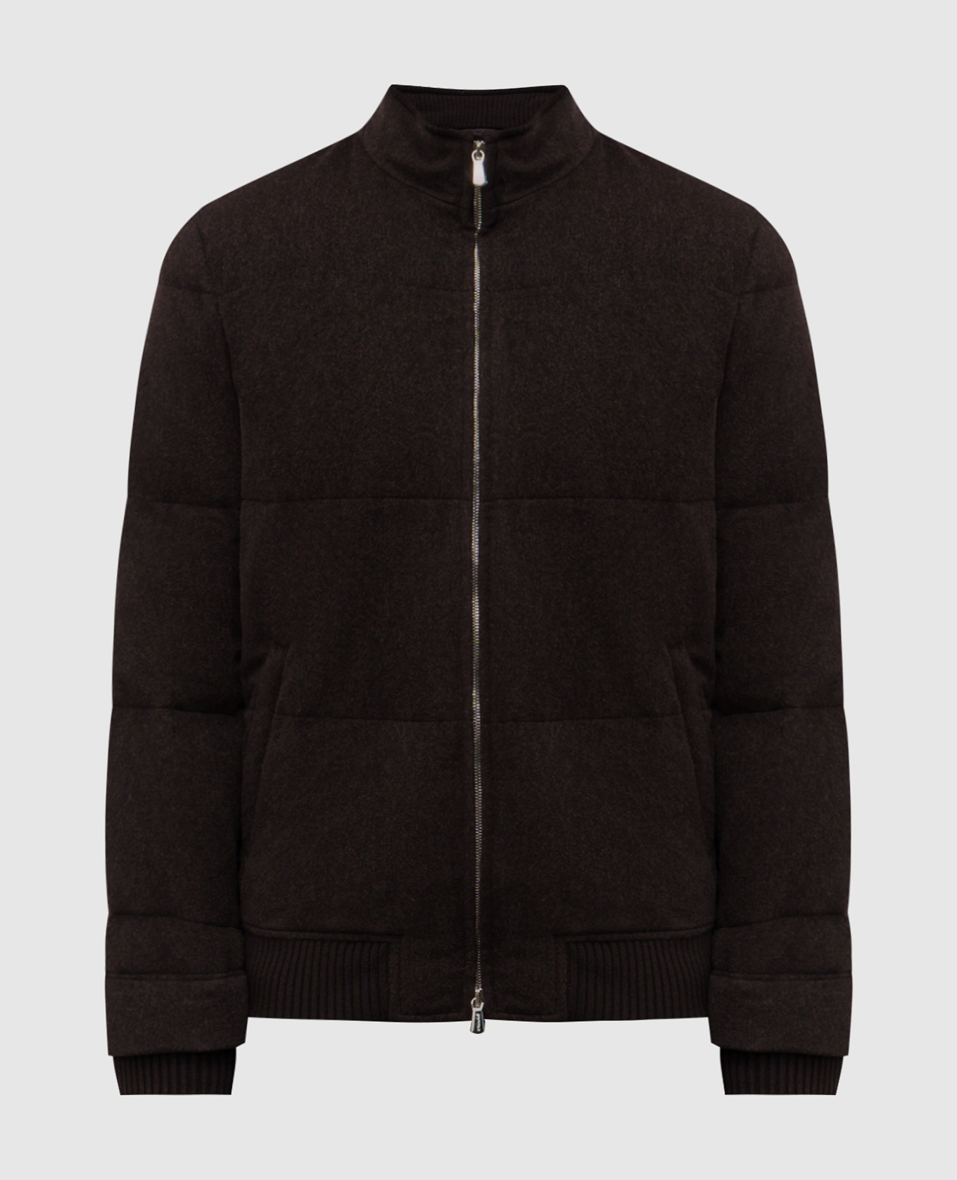

Brown cashmere down jacket Enrico Mandelli