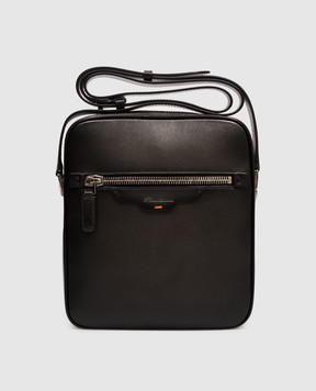 Santoni Black leather bag with a degraded effect UIBBA2913ENASLJ