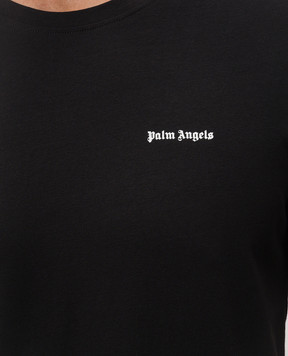 Palm Angels Set of black T-shirts with contrasting logo PLA1UMBTS01BI