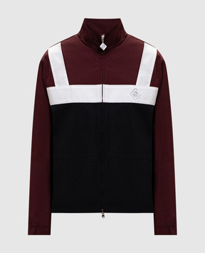 Casablanca Burgundy sports jacket with emblem WSP26JK45701