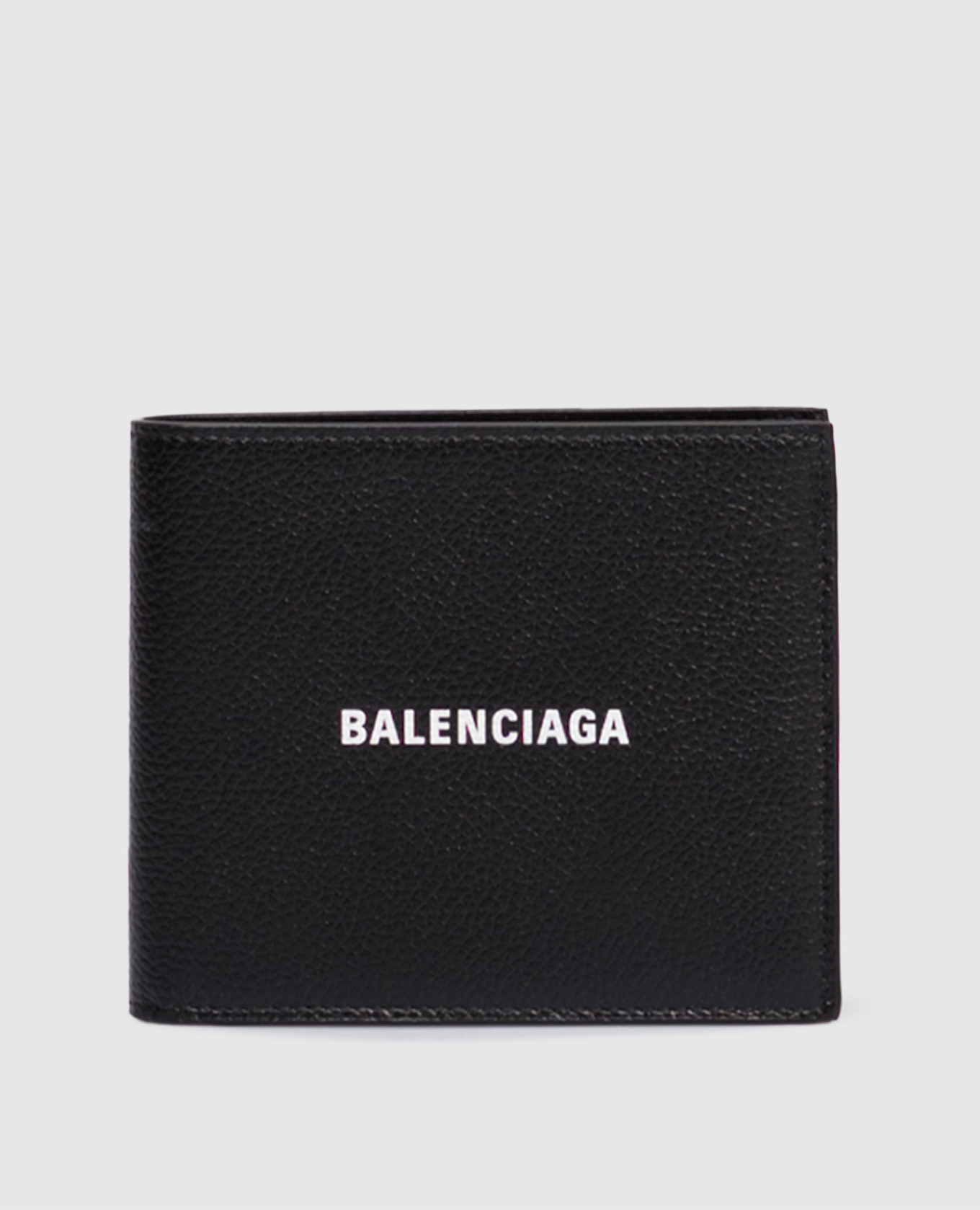 

Black leather wallet with logo Balenciaga