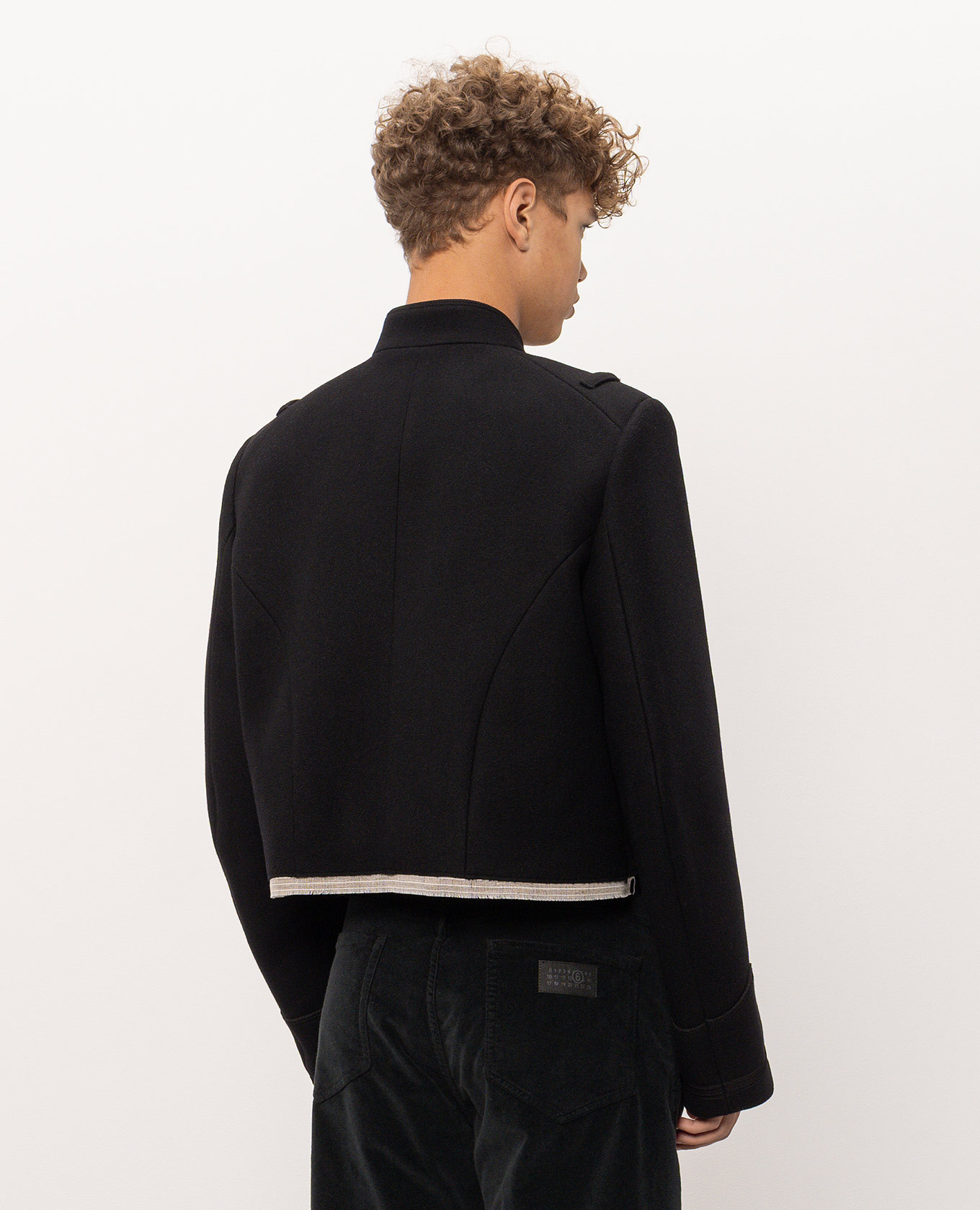 Noa Marsina black double-breasted cropped jacket Ann Demeulemeester 4
