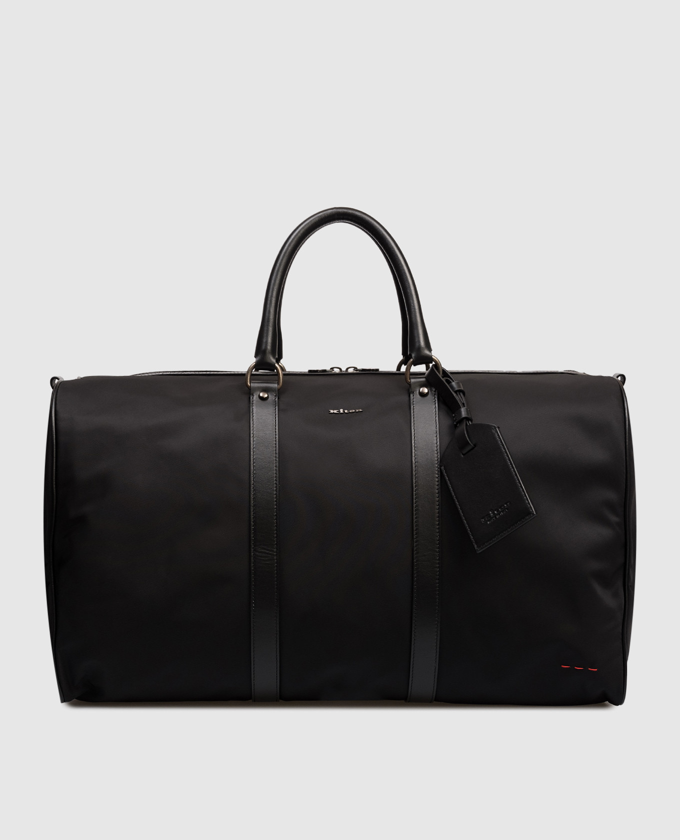 

Black travel bag with textured logo Kiton