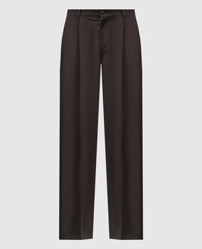 Dolce&Gabbana Brown wool pants GP0N7TGK059