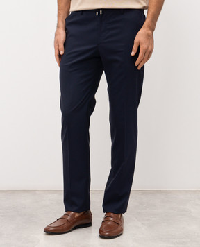 Stefano Ricci Blue wool pants M1T80A0003W501