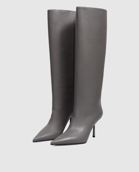 Le Silla Bella grey leather boots 4236C080BMPPGLM
