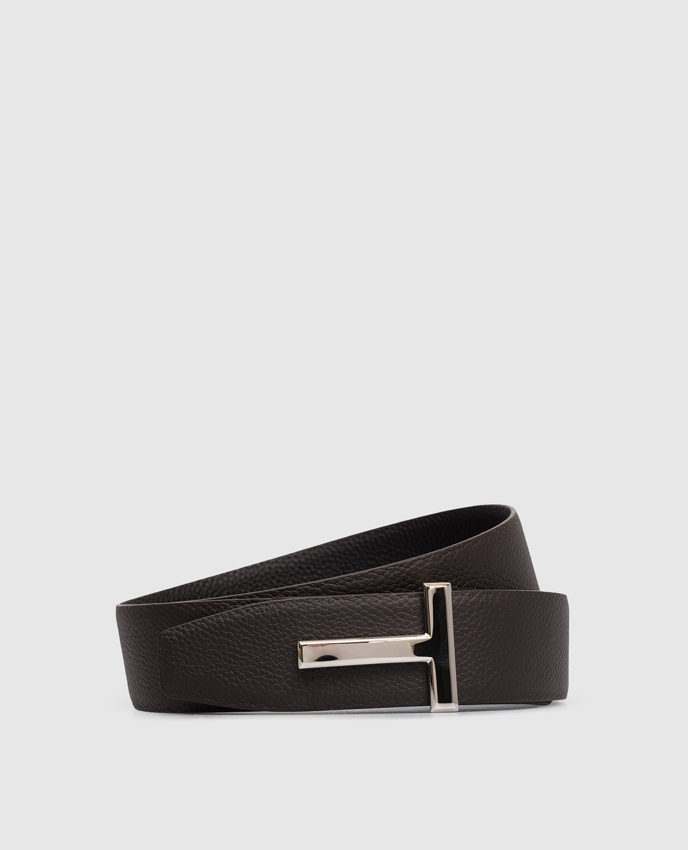 

Brown leather belt T ICON Tom Ford
