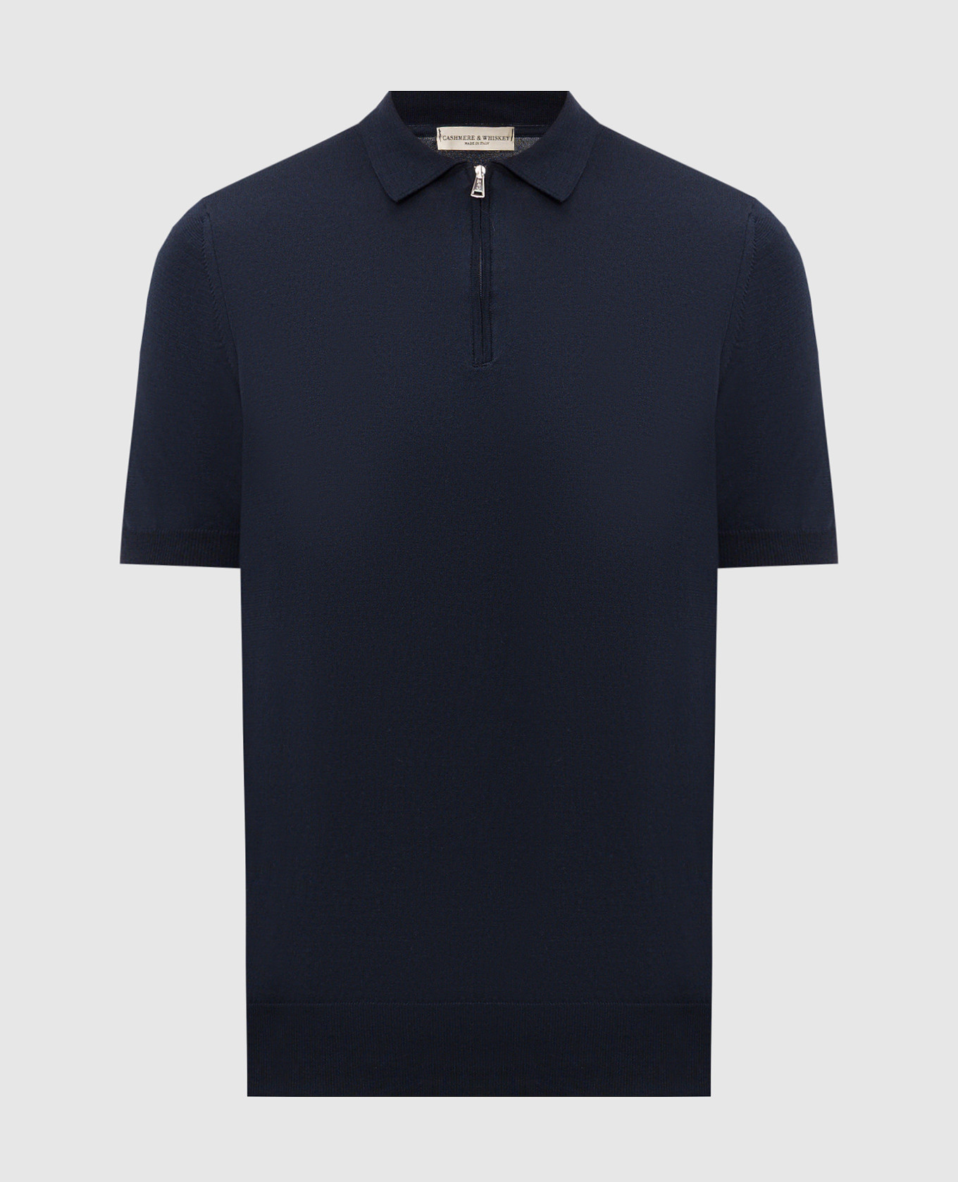 Blue polo with silk