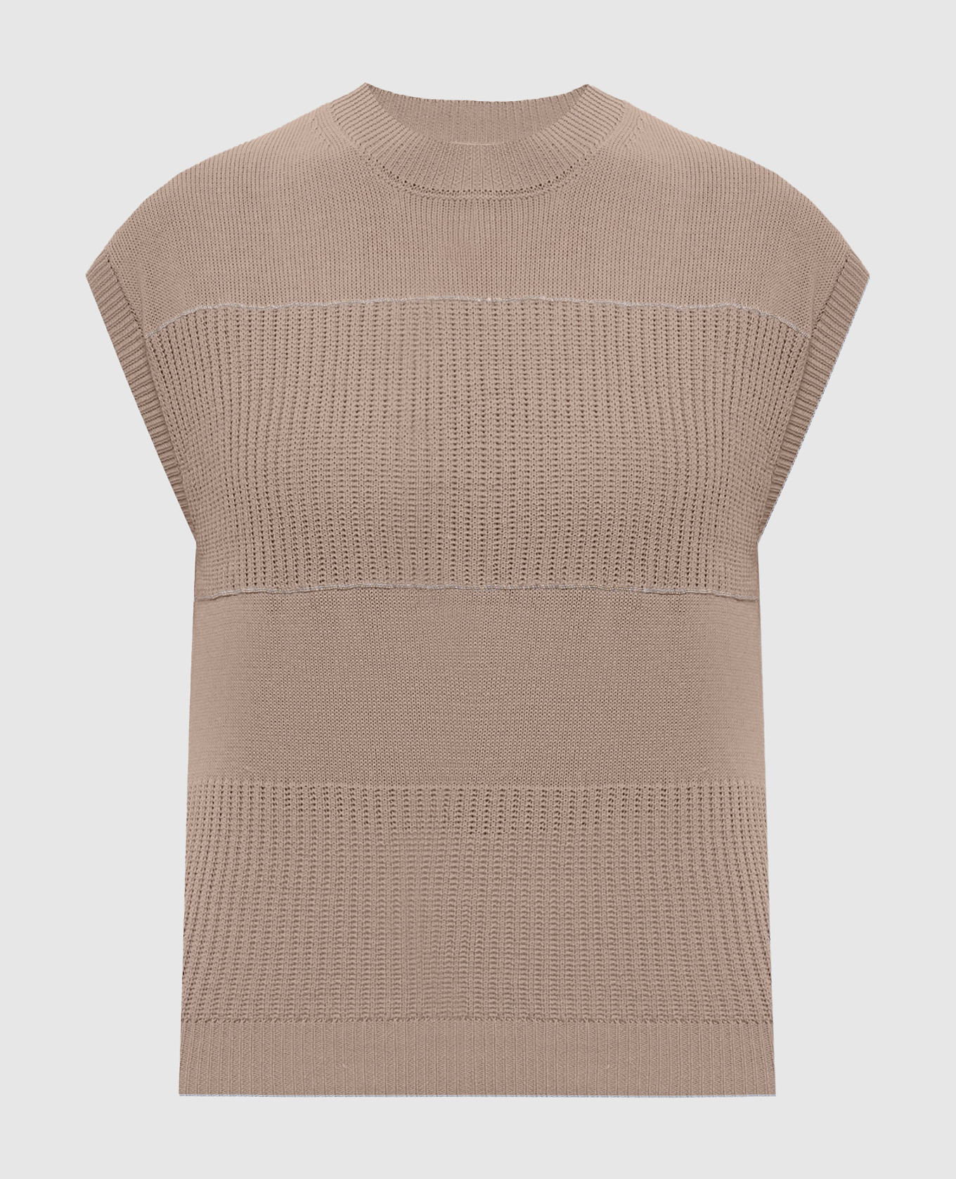 

Brown top with linen Peserico