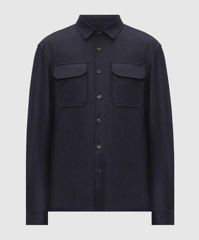 Blue wool shirt