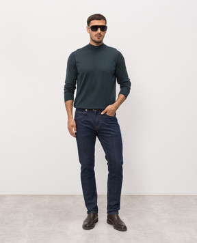 Stefano Ricci Green cashmere and silk jumper K606125L10F26302