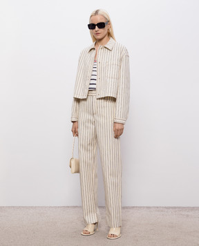 Fendi White striped T-shirt FS9794AOUO