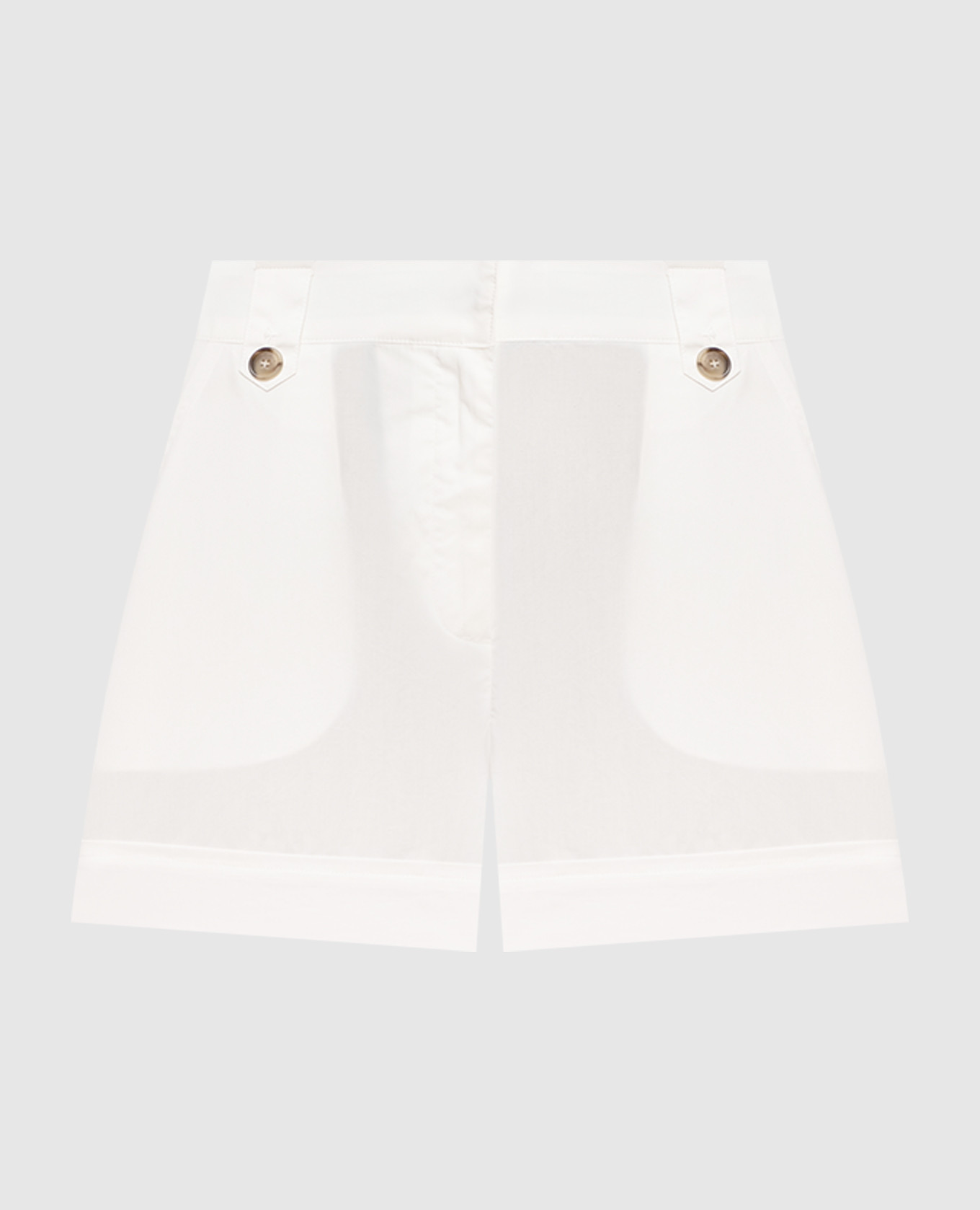 Ivory cotton shorts