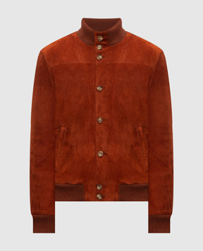 Enrico Mandelli Terracotta suede jacket 4T100A7405
