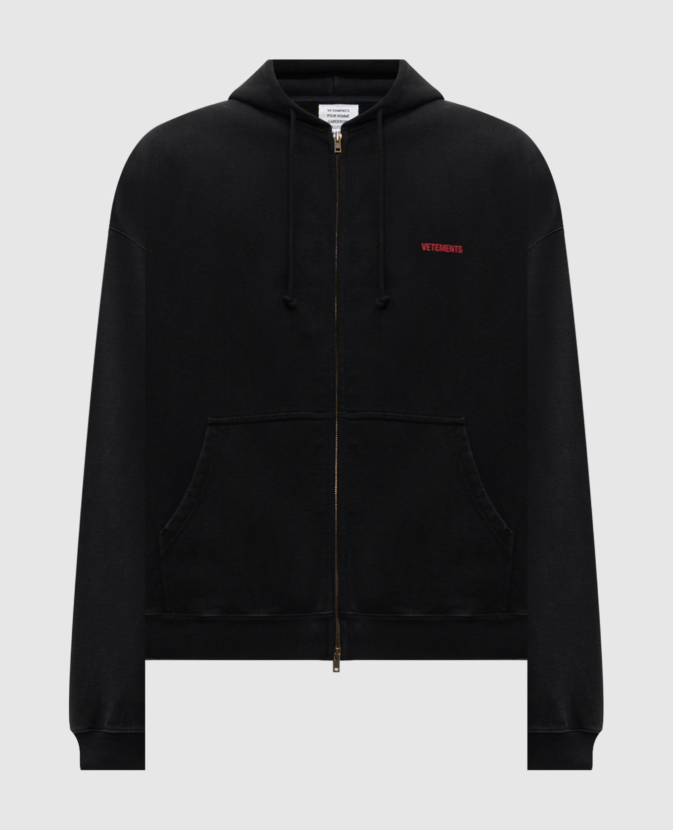 Black sports jacket with logo print Vetements
