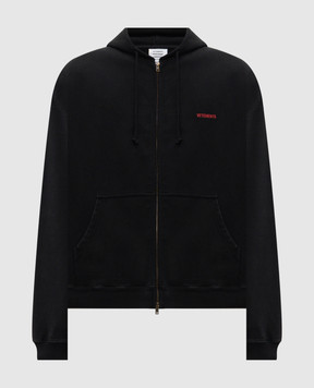 Vetements Black sports jacket with logo print MH27ZU139Bm