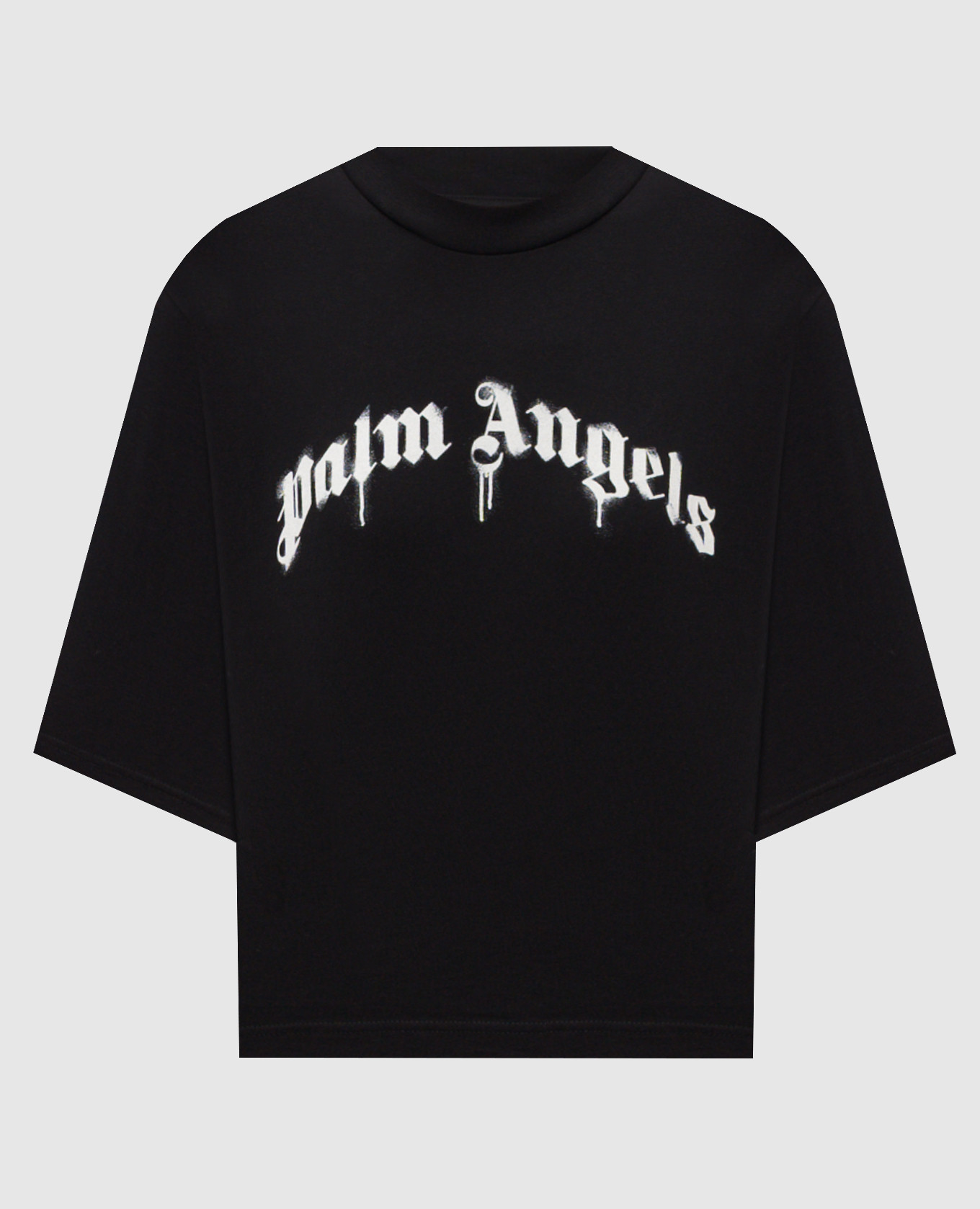 Black t-shirt with logo print