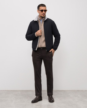 Florentino Beige cardigan with wool 225417520602