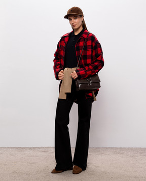 Ami Paris Black flared jeans with logo patch FTR420DE0131