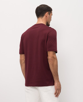 Brunello Cucinelli Burgundy T-shirt with emblem M0B138440