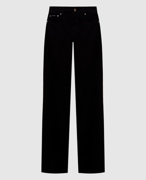 Dolce&Gabbana Black jeans with logo plate FTDDFDG8PR3