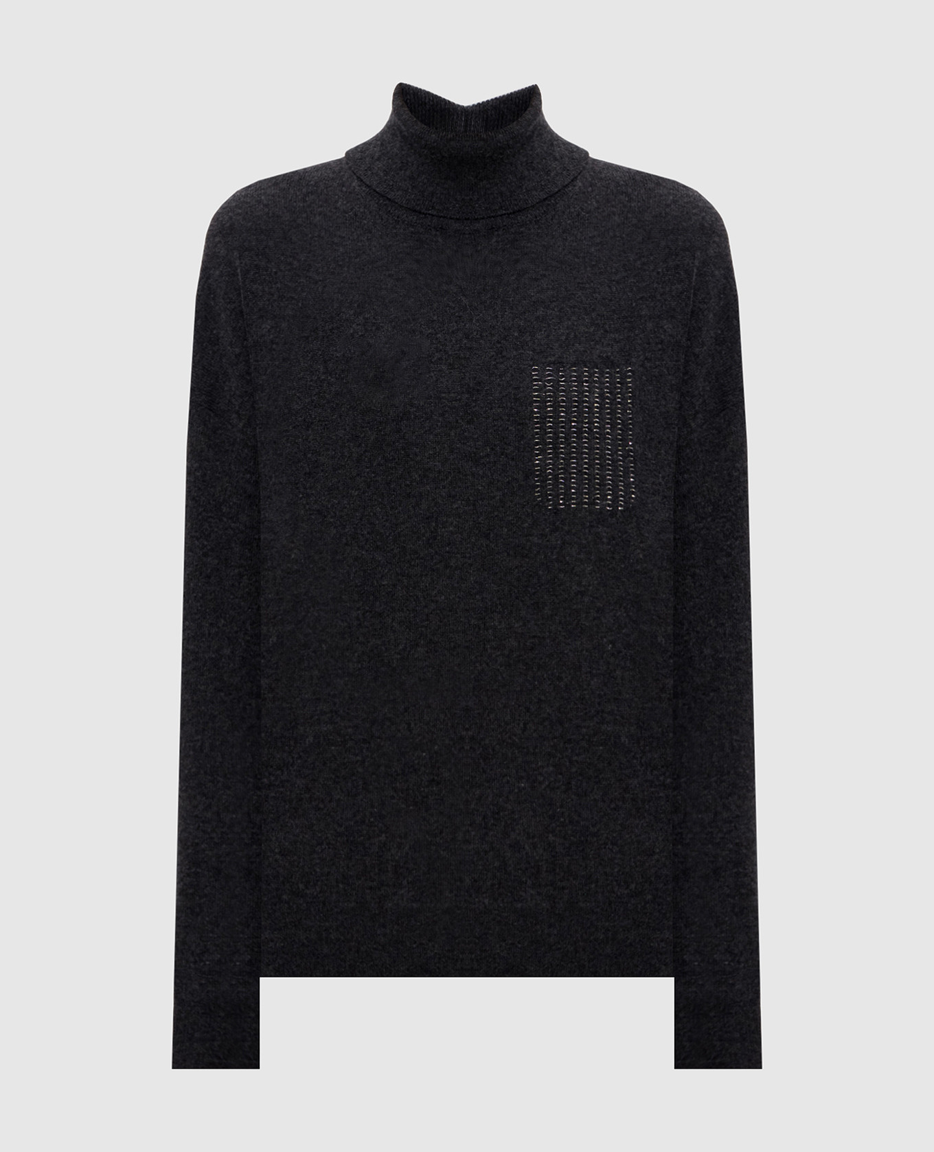 Gray golf made of wool, silk and cashmere
