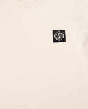 Stone Island Children's beige T-shirt with logo patch L1S162100002S004728