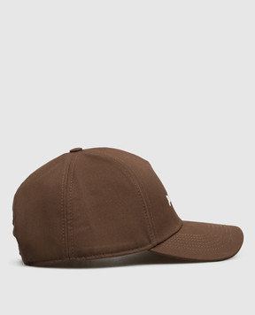 Palm Angels Brown cap with logo embroidery PMLB104S26FAB004