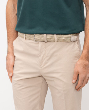 ISAIA Beige braided belt FB0047PLF61