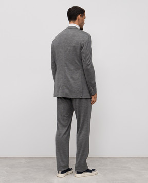 Stefano Ricci Grey melange wool and silk suit M1SFM2T819WK003Q