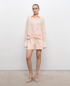 Ermanno Scervino Pink blouse with lace D482K747APYET