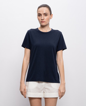 Woolrich Blue t-shirt with logo print CFWWTE2014FRUT5293