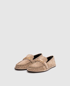 Sergio Rossi Beige suede loafers Bitt B14450MCRM13