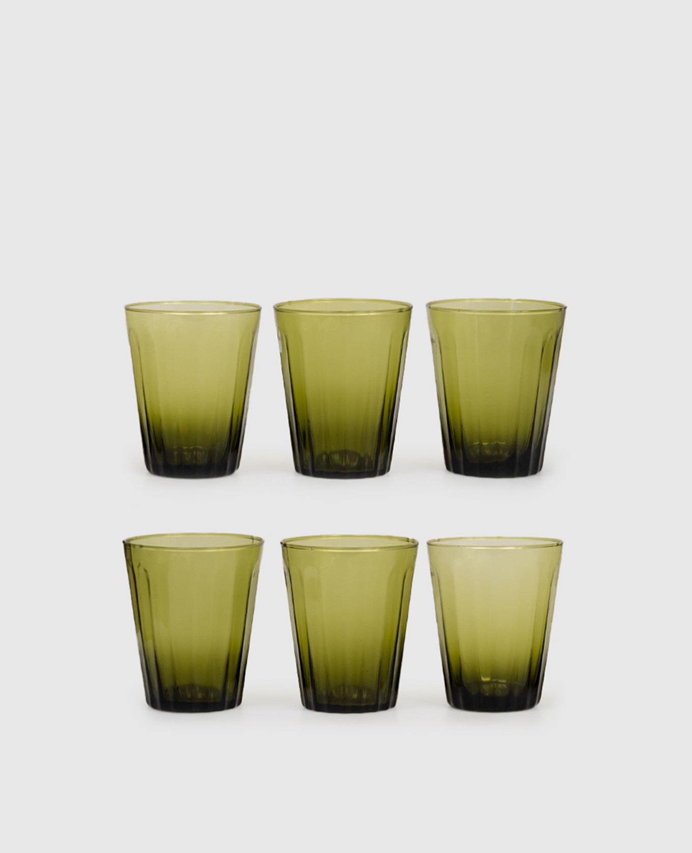 

Set of green glasses 6 pcs Bitossi Home