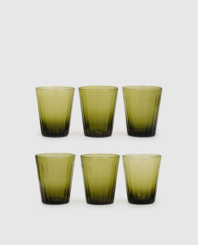 Bitossi Home Set of green glasses 6 pcs BHV05105