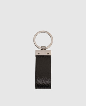 Dolce&Gabbana Black leather keychain with logo BP1371AG219