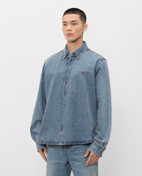 Ami Paris Ami de Coeur blue denim shirt USH786DE0056