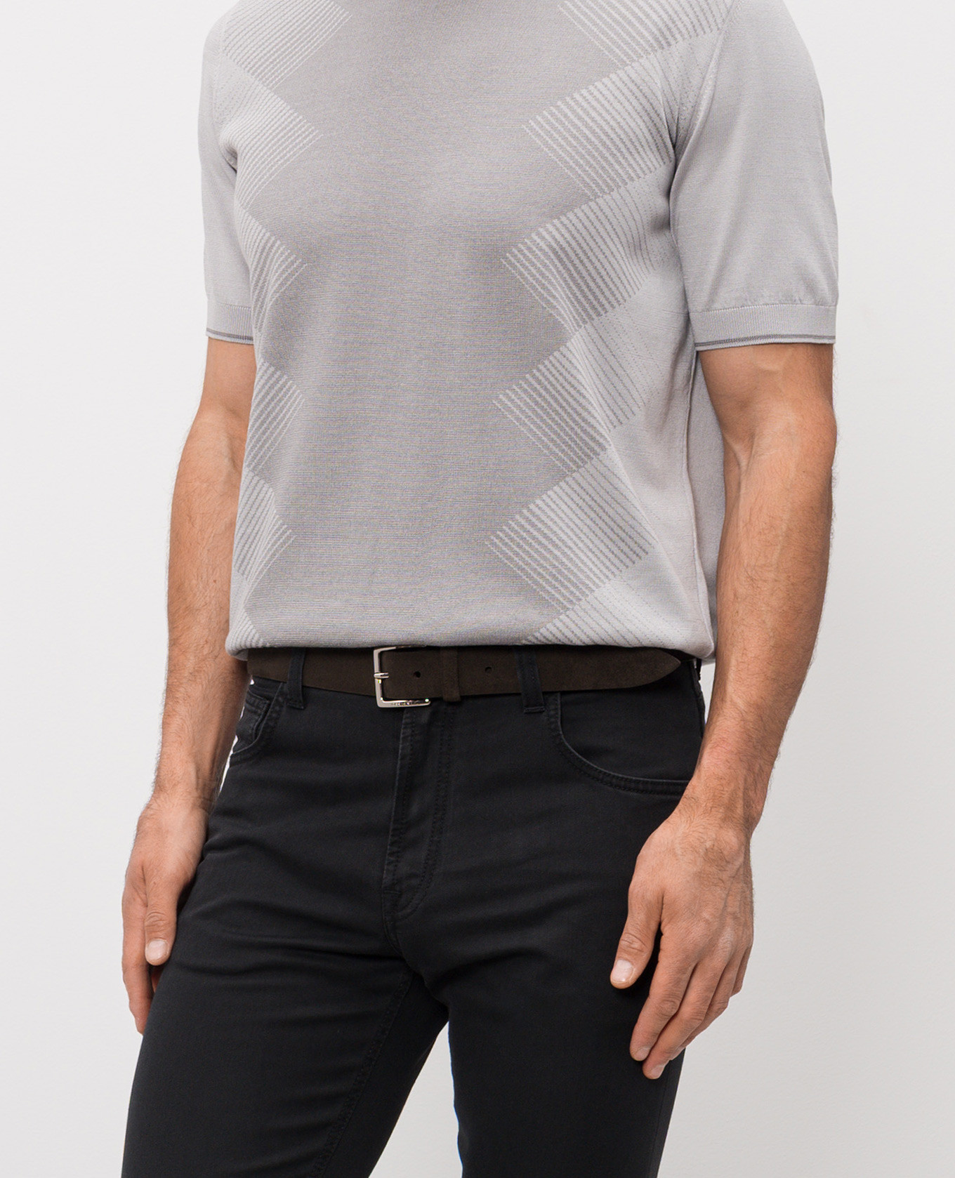 

Brown Amalfi suede belt Orciani