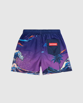 Sprayground Children's purple printed swim shorts SPY1307PRPL