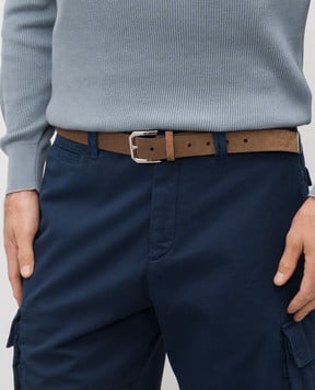 Brunello Cucinelli Brown suede belt MAUGP317