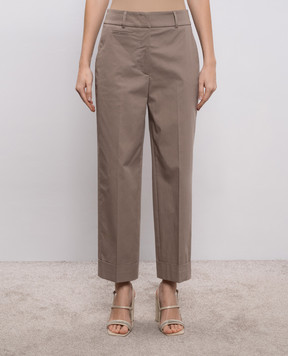 Peserico Brown pants with chain A0463501037