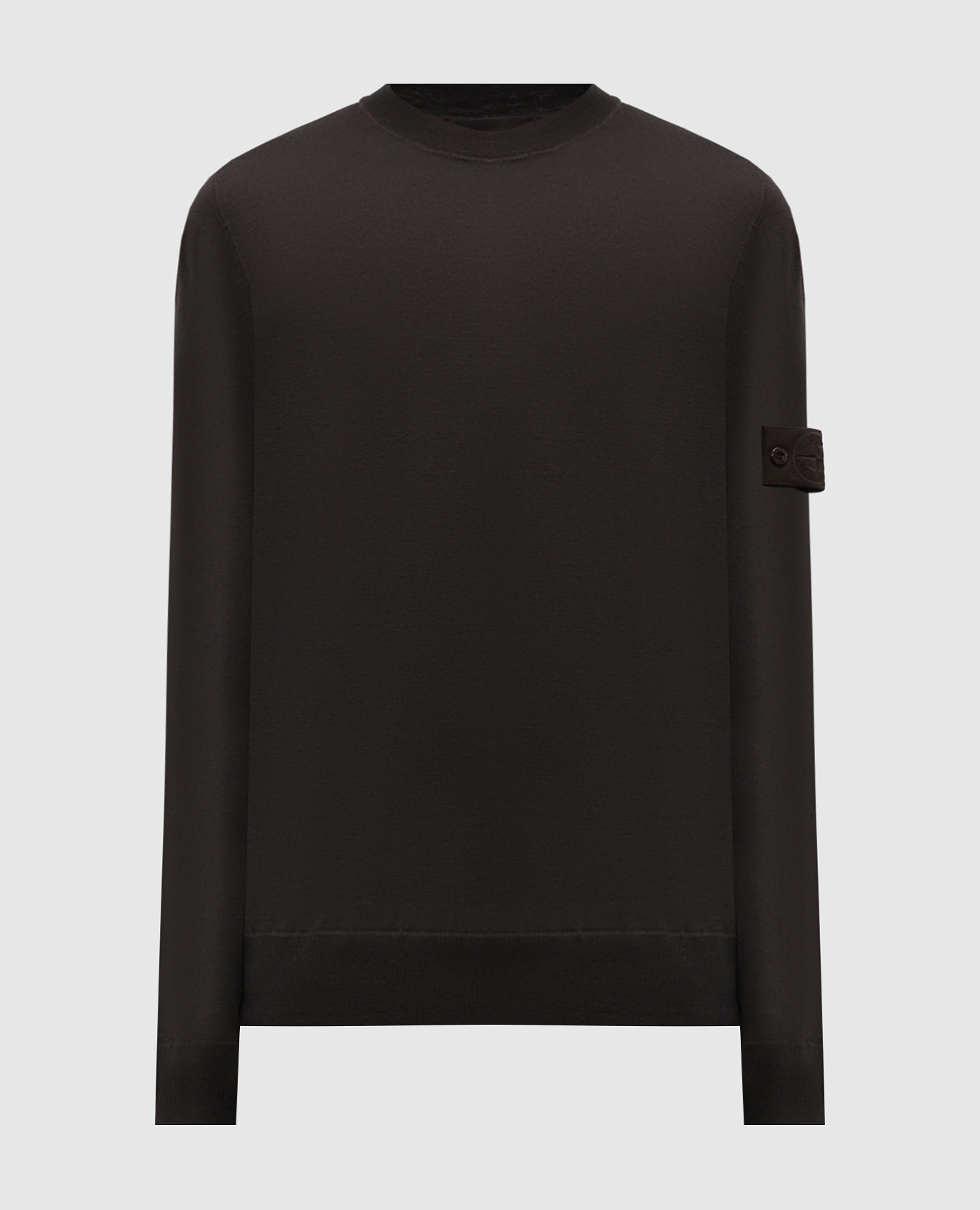 

Brown wool jumper with logo Stone Island